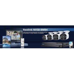 "Reolink NVS8-8MB4 NVR - Ultimate 8MP Security Camera System for 24/7 Surveillance - High Definition & Reliable Protection"